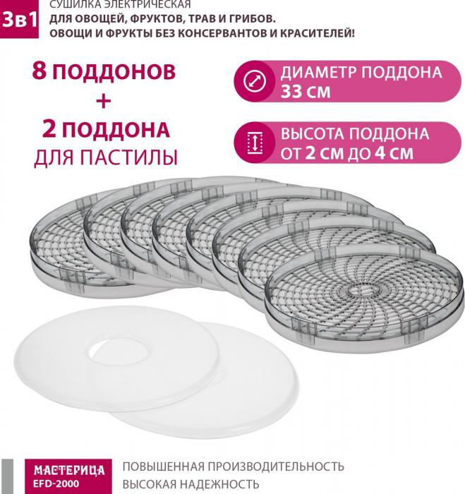 Сушилка для овощей и фруктов Мастерица EFD-2000