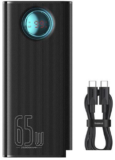 Внешний аккумулятор Baseus Amblight Digital Display Fast Charge Power Bank 65W 26800mAh (черный)