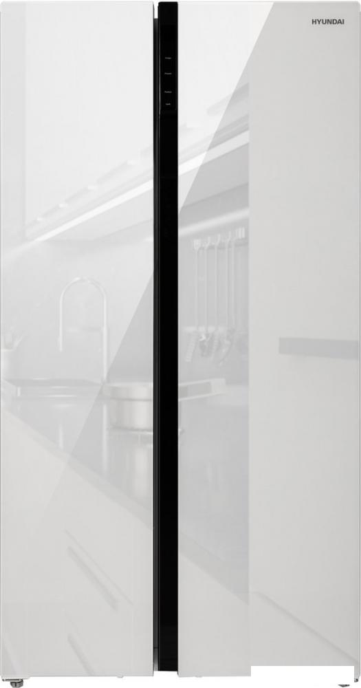 Холодильник side by side Hyundai CS6503FV (белое стекло)