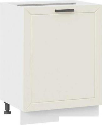 Шкаф напольный Трия Лорас 1Н6 с одной дверью (белый/холст брюле)