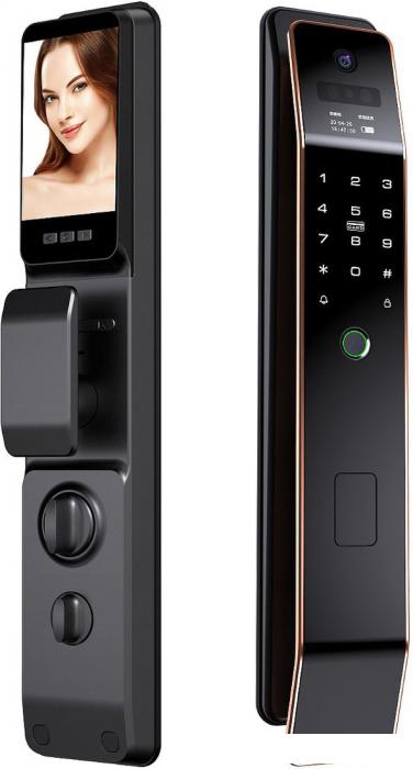 Дверной замок Roome Tuya 3D face intercom Lock 3D face-1 (черный)