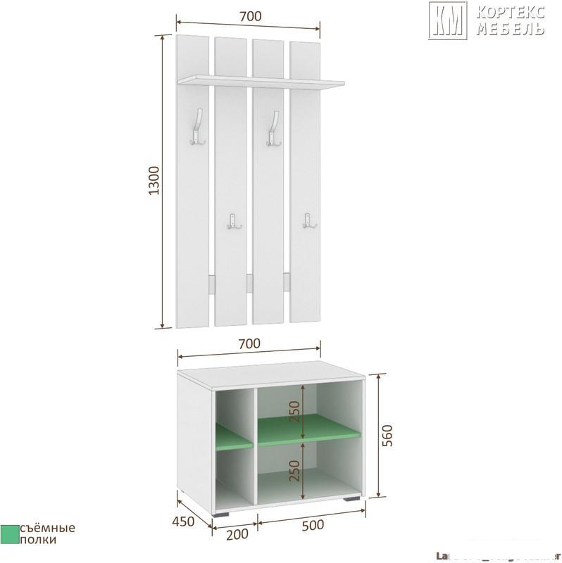 Стенка Кортекс-мебель Лара СП3 (белый)
