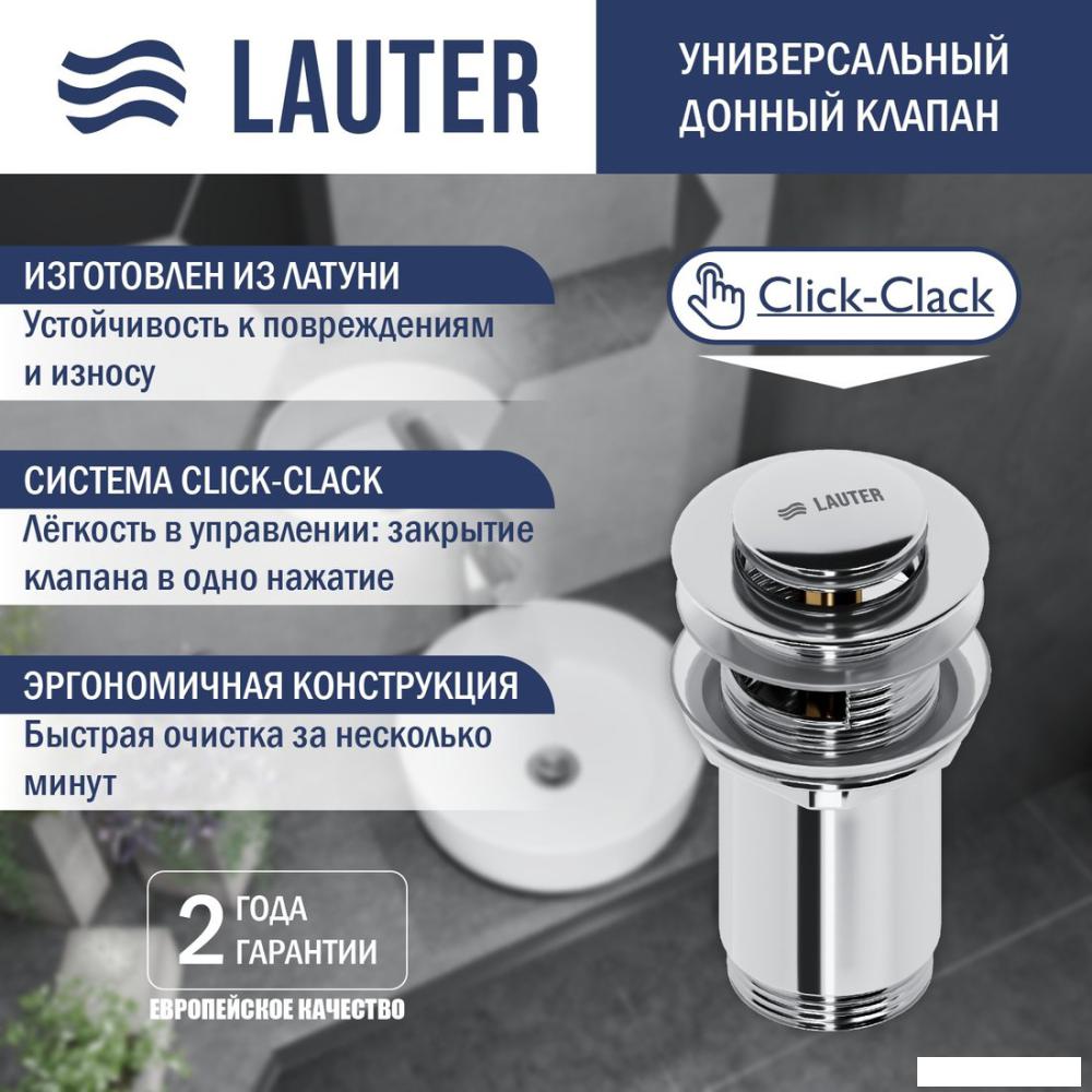 Умывальники Lauter 21652 + клапан 21190CH + сифон 21635CH (хром)