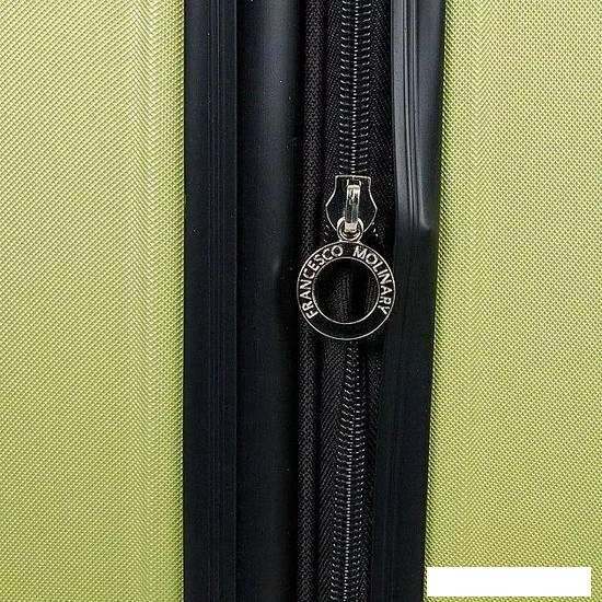 Чемодан-спиннер Francesco Molinary 336-161426/3-20 (салатовый)