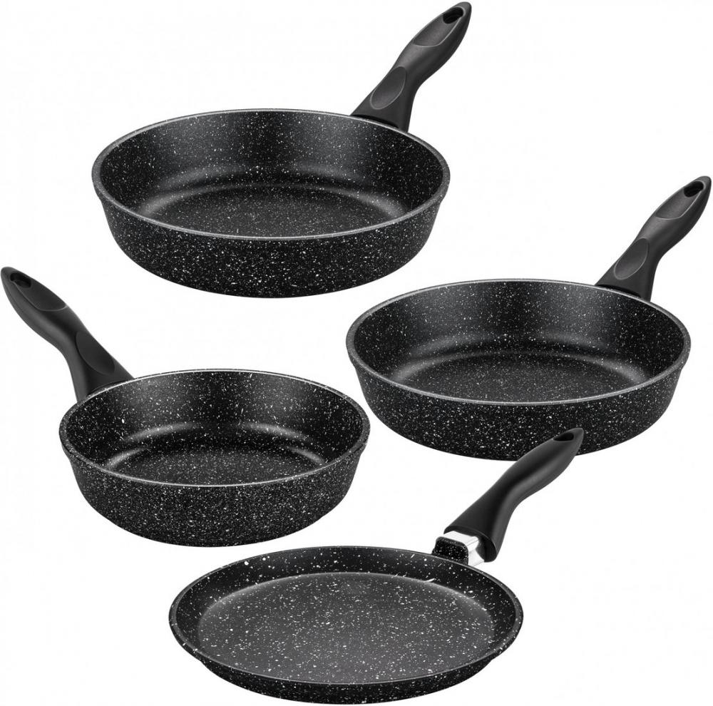 Сковороды Elan Gallery Гармония вкуса 120112+4 (черный мрамор)