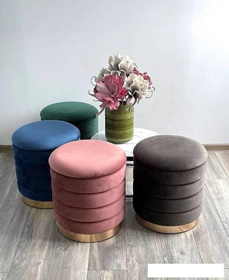 Пуфы M-City Фред 461MC04441 (велюр синий/золото)