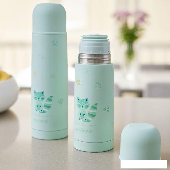 Термосы, термокружки и многоразовые стаканы Miniland Thermy Dolce 350мл (бирюзовый/енот)