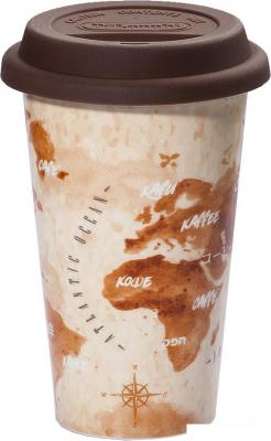 Многоразовый стакан DeLonghi DLSC056 0.3л (бежевый/коричневый)