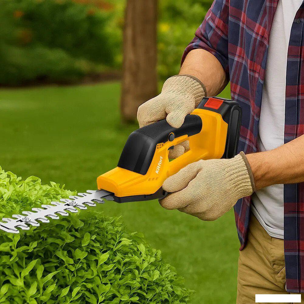 Кусторез + ножницы Kitfort KT-4303 (с 1-им АКБ)