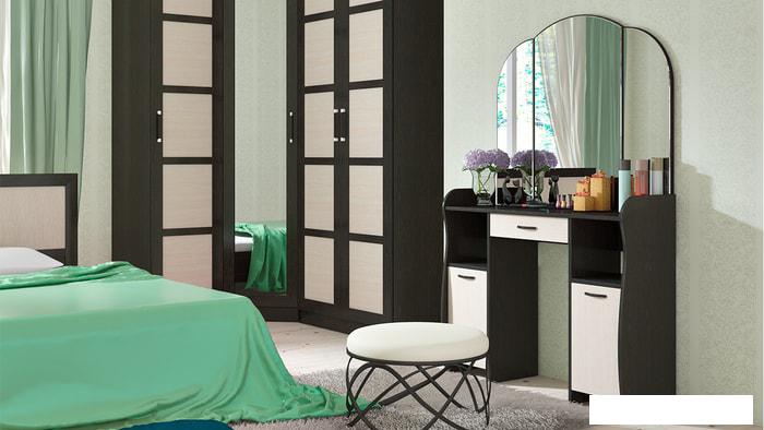 Туалетный столик с зеркалом Трия София Т2 (венге цаво/дуб белфорт)