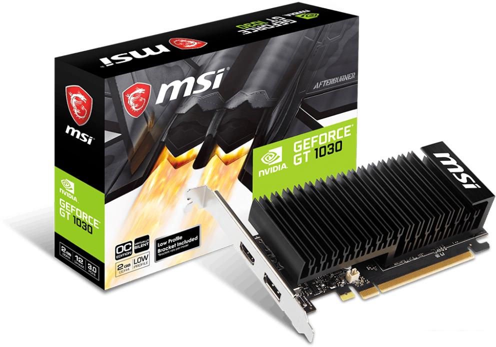 Видеокарта MSI GeForce GT 1030 LP OC 2GB DDR4