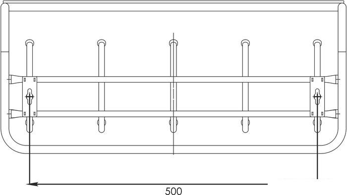 Вешалка для одежды ЗМИ 60 ВСП 6 (белый)