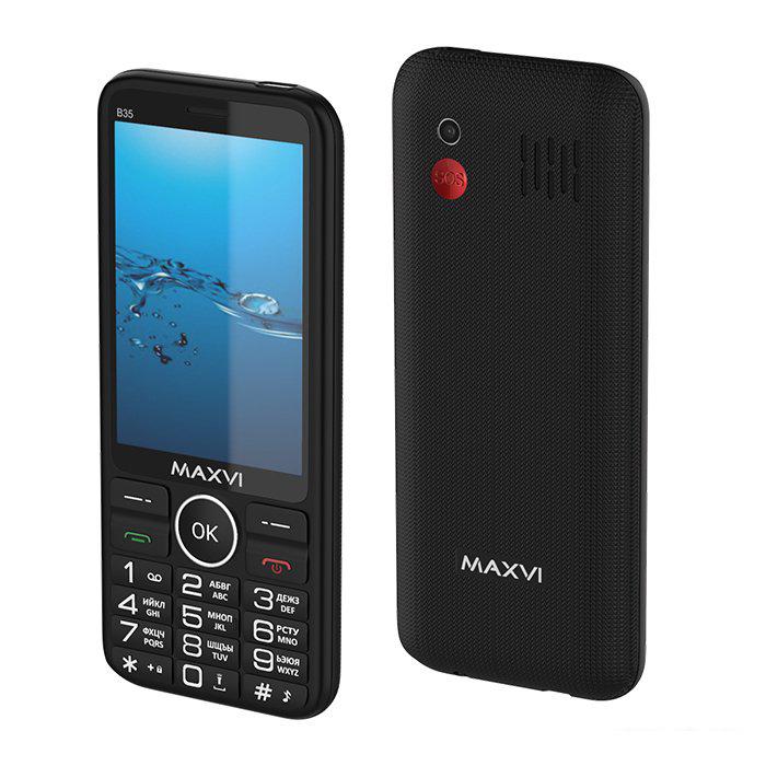 Телефон Maxvi B35 (черный) Телефон Maxvi B35 (черный)