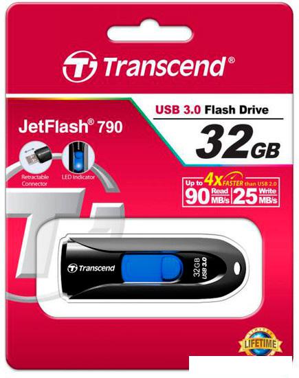 USB Flash Transcend JetFlash 790 32GB (TS32GJF790K)