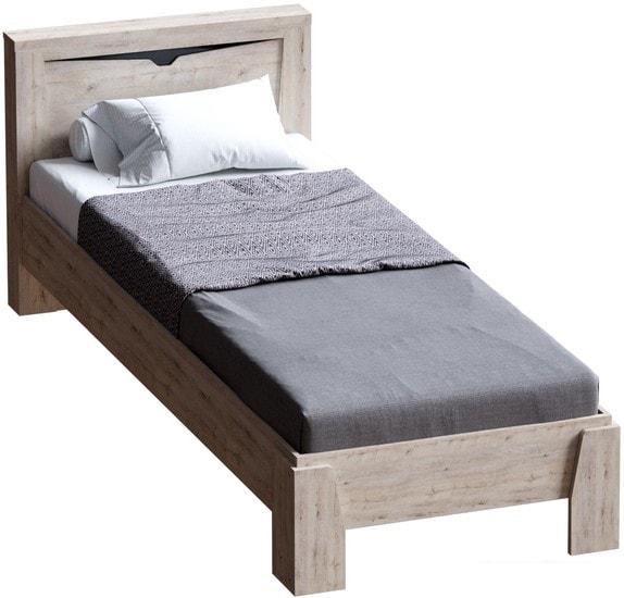 Кровати Мебельград Соренто 90x200 (дуб бонифаций/кофе структурный матовый)