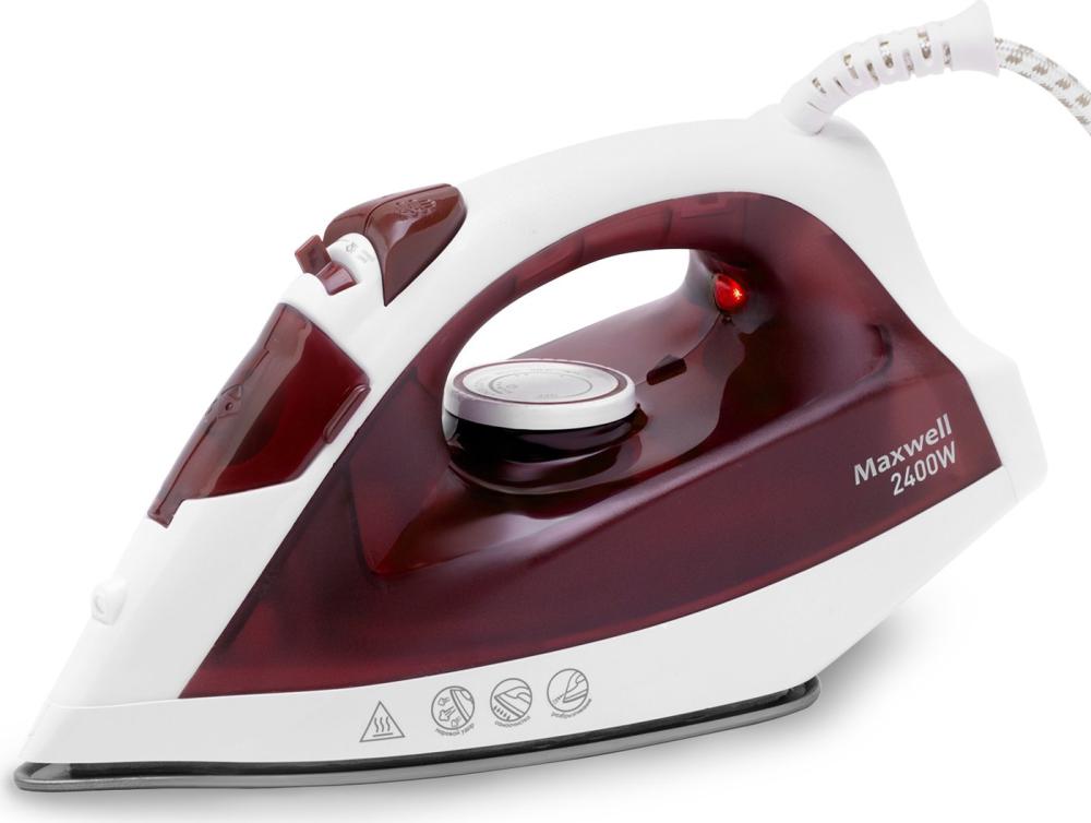 Утюг Maxwell MW-3006 (белый/бордовый)