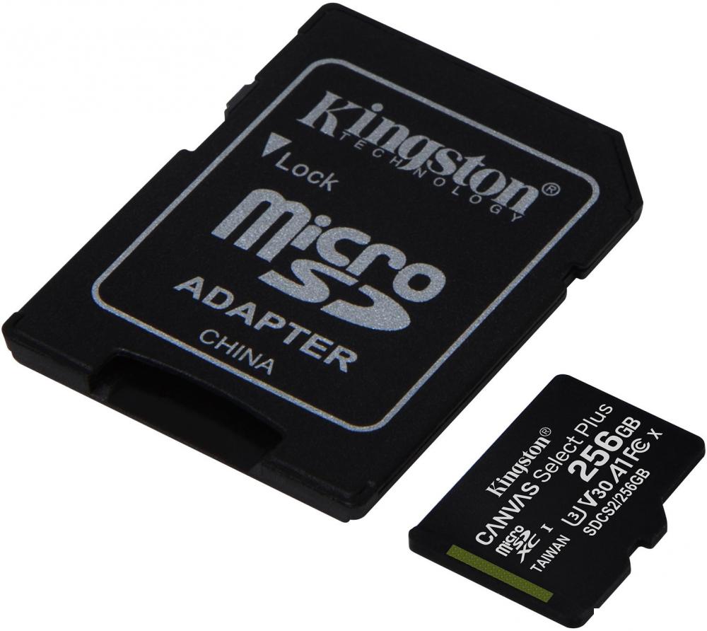 Карта памяти Kingston Canvas Select Plus microSDXC 256GB (с адаптером) Карта памяти Kingston Canvas Select Plus microSDXC 256GB (с адаптером)