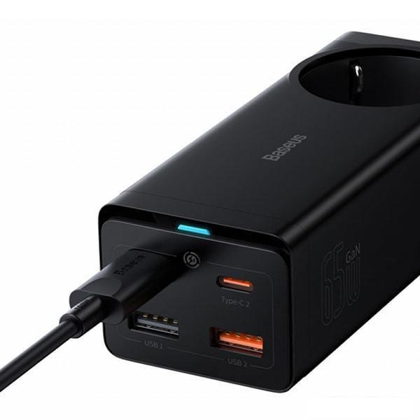 Сетевое зарядное Baseus GaN3 Pro Desktop Powerstrip AC+2U+2C 65W PSZM000901