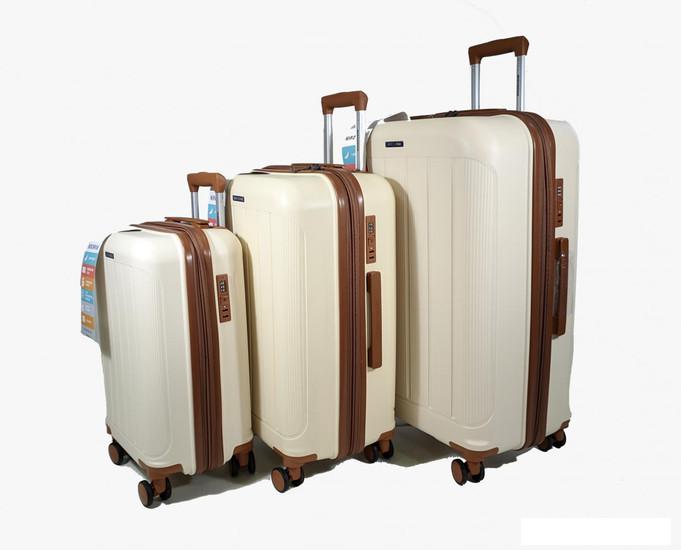 Чемоданы, сумки-тележки Mironpan 11197-2 50 см (молочный)