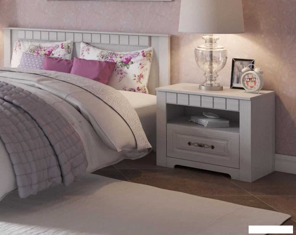 Тумба Мебельград Прованс 60.2х41х51 (бодега белая/платина премиум)