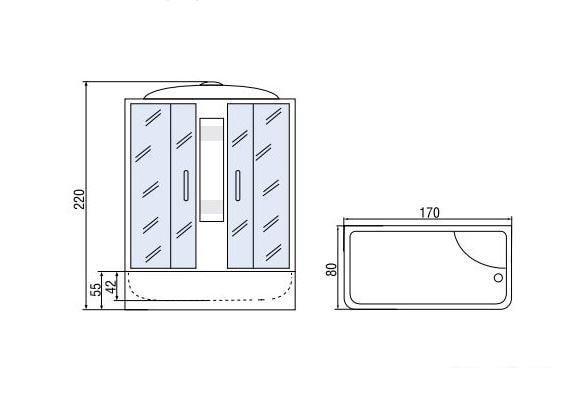Душевые кабины River Nara 150/80/55 МТ