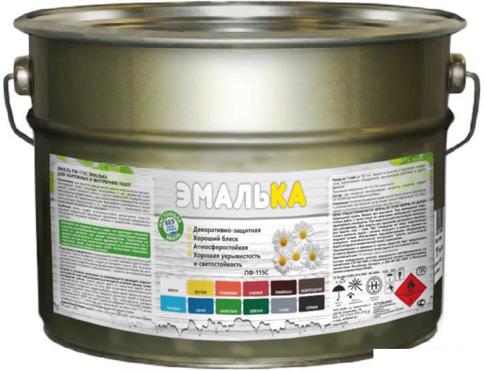 Краска Эмалька ПФ-115 С 10 л (желтый)