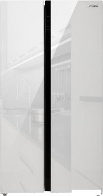 Холодильник side by side Hyundai CS6503FV (белое стекло)