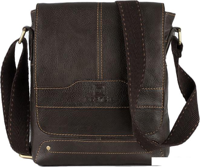 Женские и мужские сумки Poshete 196-1108-6-DBW (коричневый)