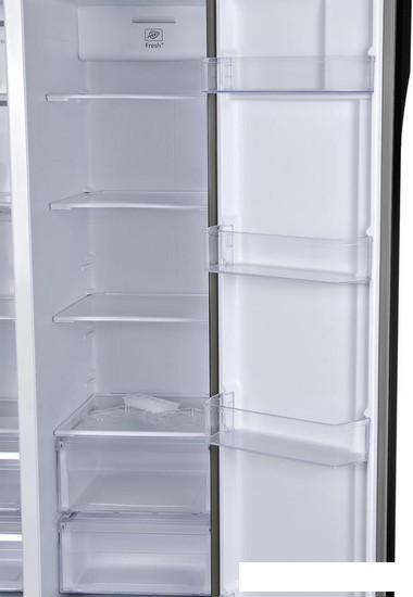 Холодильник side by side Hyundai CS6503FV (черное стекло)