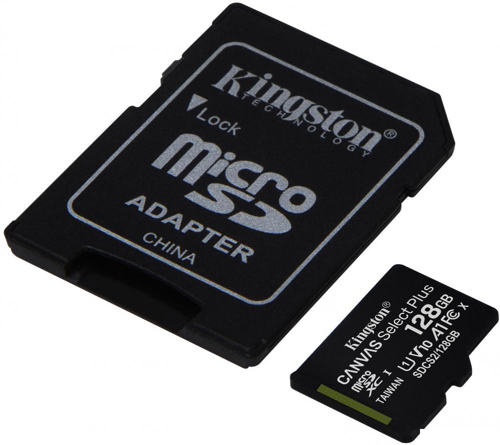 Карта памяти Kingston Canvas Select Plus microSDXC 128GB (с адаптером) Карта памяти Kingston Canvas Select Plus microSDXC 128GB (с адаптером)