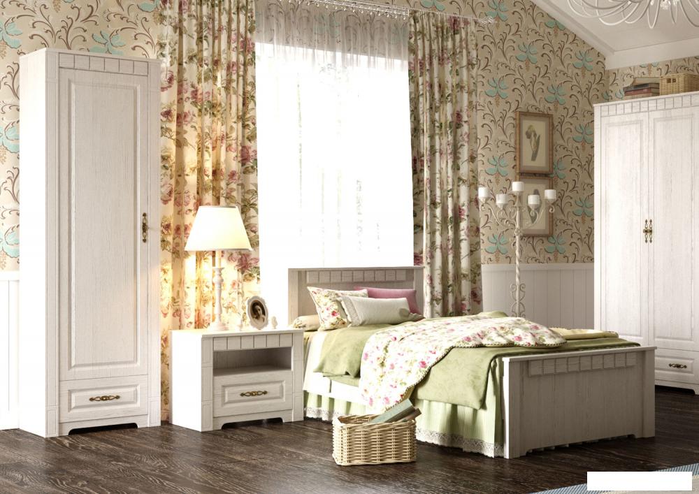 Тумба Мебельград Прованс 60.2х41х51 (бодега белая/платина премиум)