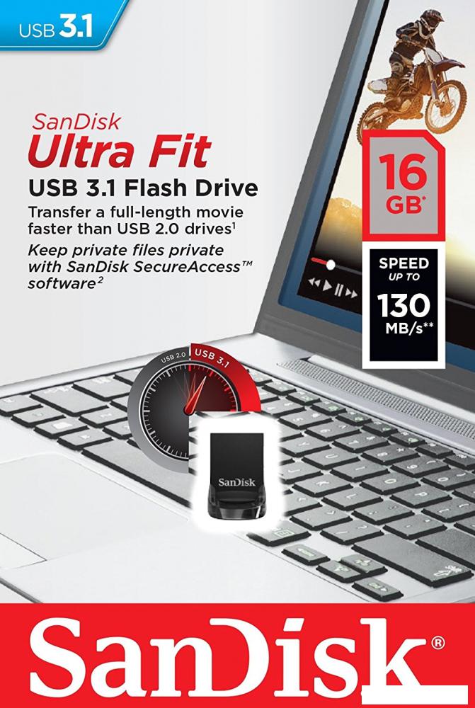 USB Flash SanDisk Ultra Fit USB 3.1 16GB SDCZ430-016G-G46
