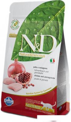 Сухой корм для кошек Farmina N&amp;D Grain Free Cat Chicken &amp; Pomegranate Neutered (беззерновой с курицей и гранатом) 10 кг