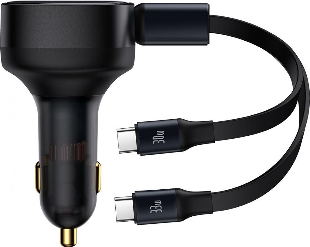 Автомобильное зарядное Baseus Enjoyment Pro 2-in-1 Car Charger C+L 60W C00057802111-02