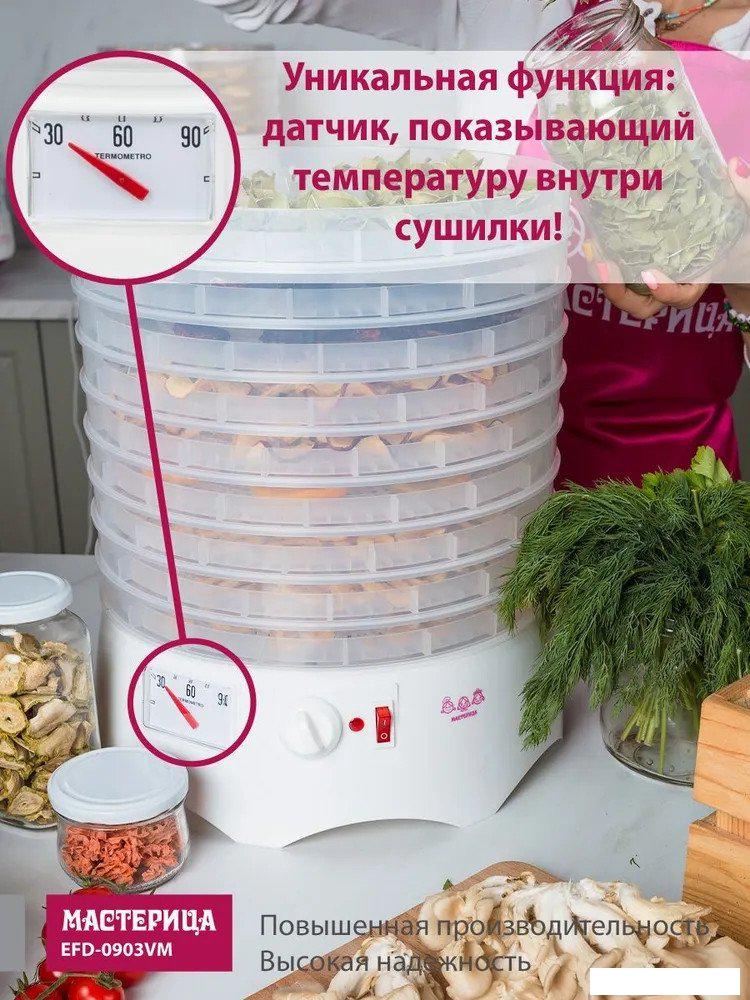 Сушилка для овощей и фруктов Мастерица EFD-0903VM (с прозрачными поддонами)