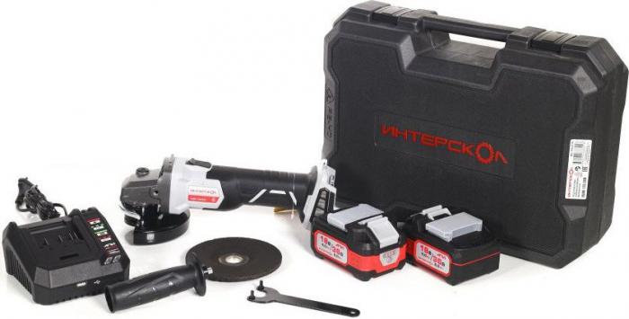 Угловые шлифмашины (болгарки) Интерскол УШМ-125/36В 816.2.2.70 (с 2-мя АКБ)