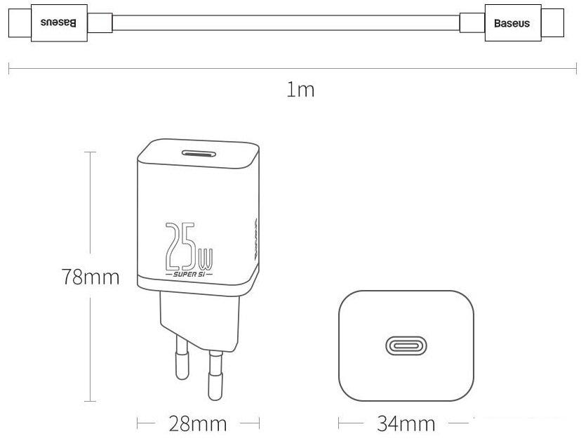 Сетевое зарядное Baseus TZCCSUP-L02 Сетевое зарядное Baseus TZCCSUP-L02