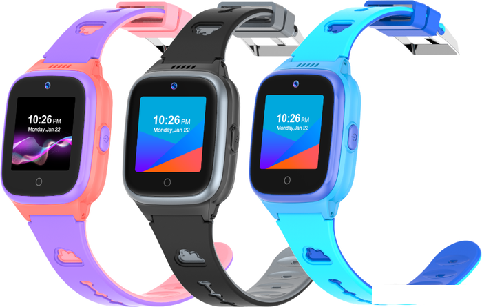 Умные часы и браслеты LeeFine Q27 4G (розовый/фиолетовый)