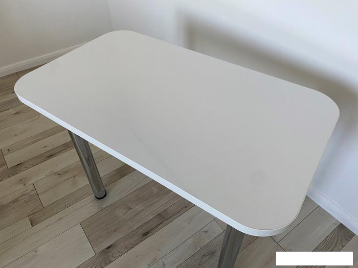 Кухонные столы и обеденные группы Senira Р-001-01 (белый глянец/хром)