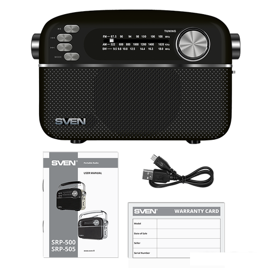 Радиоприемник SVEN SRP-505 (черный)