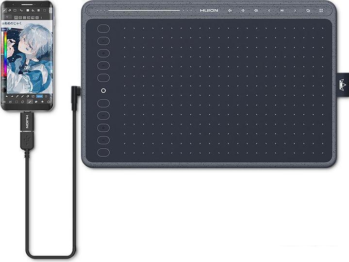 Графический планшет Huion HS611 (серый космос)