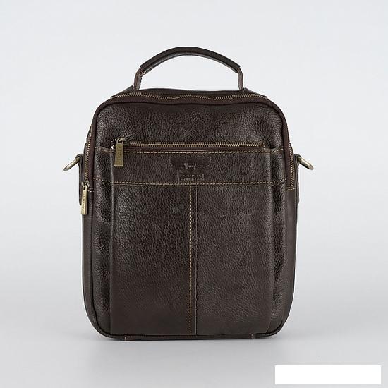 Женские и мужские сумки Poshete 253-0904-29-DBW (коричневый)