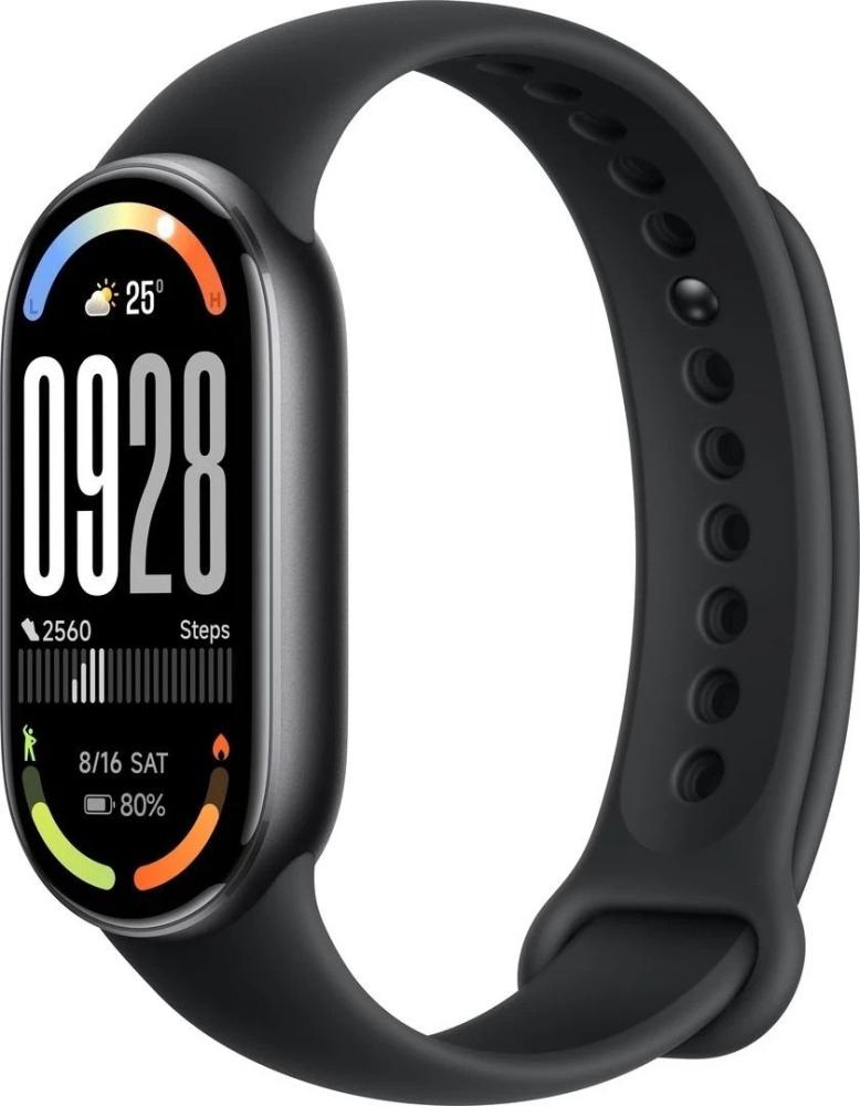 Фитнес-браслет Xiaomi Smart Band 10 M2459B1 (черный, с черным силиконовым ремешком, международная версия)