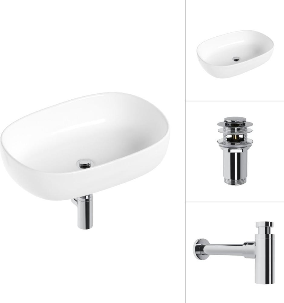 Умывальник Lauter 21836 + клапан 21190CH + сифон 21635CH (хром)