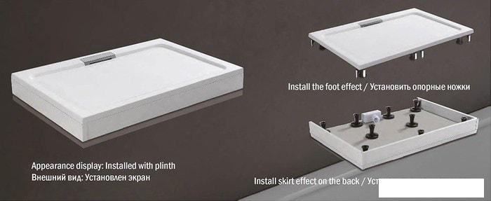 Душевые поддоны WeltWasser TRS 9070 Stone-WT 90x70