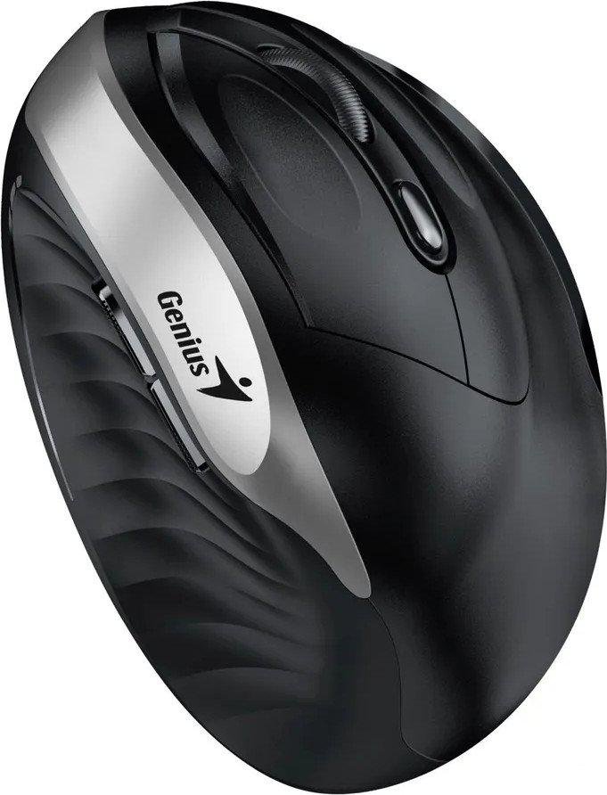 Вертикальная мышь Genius Ergo 8250S (черный/серебристый)