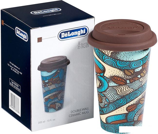 Многоразовый стакан DeLonghi DLSC055 0.3л (бирюзовый/коричневый)