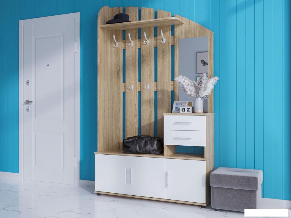 Стенка Сокол ВШ-2.2 (дуб сонома/белый)