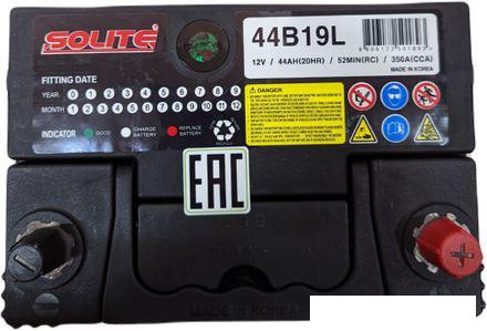 Автомобильные аккумуляторы Solite 44B19L (44 А·ч)