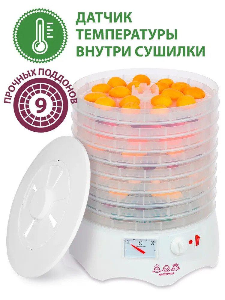 Сушилка для овощей и фруктов Мастерица EFD-0903VM (с прозрачными поддонами)